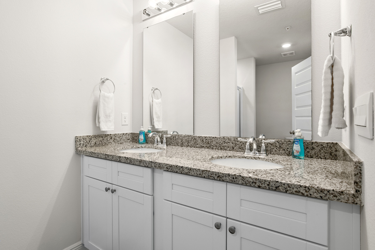 Double Vanity in the Master Bathroom.