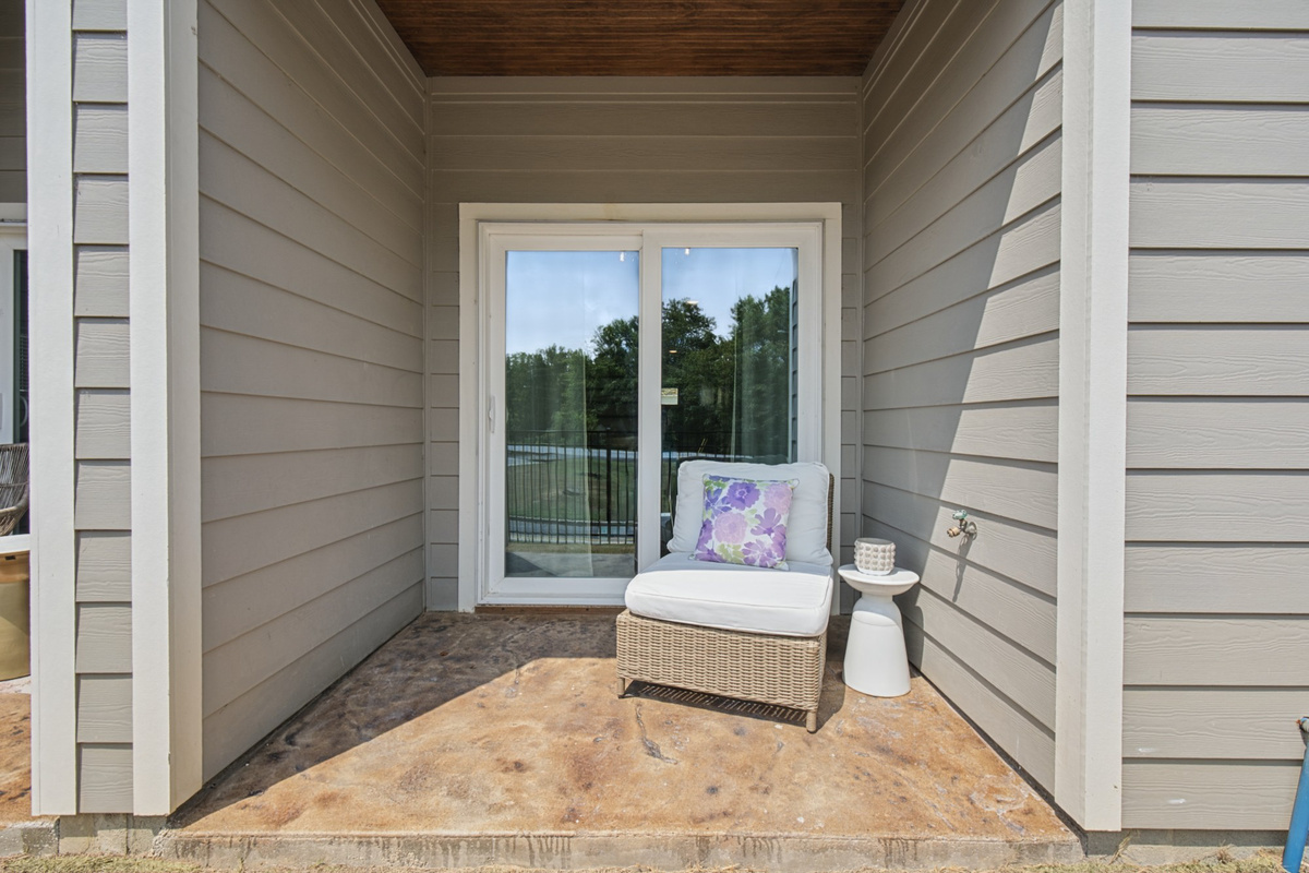 A quiet shaded spot for morning coffee or an evening glass of wine
