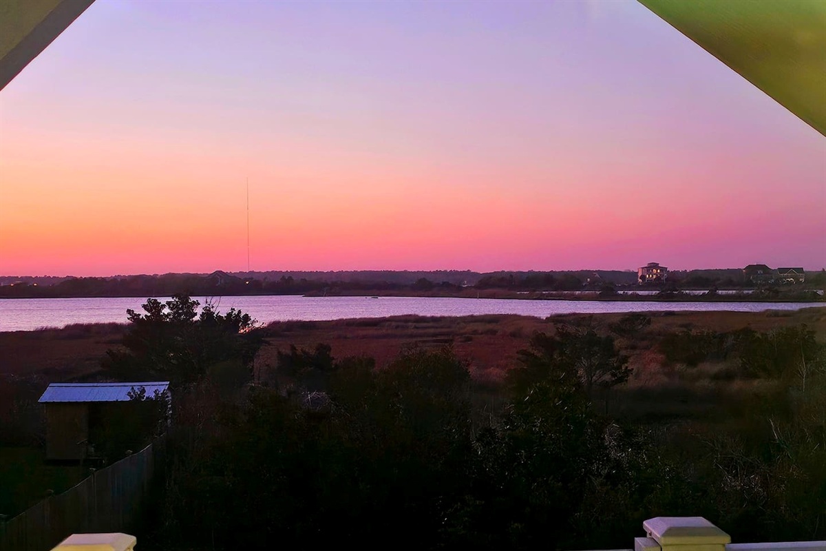 Sunsets on the sound from the back baclonies and master bedroom.