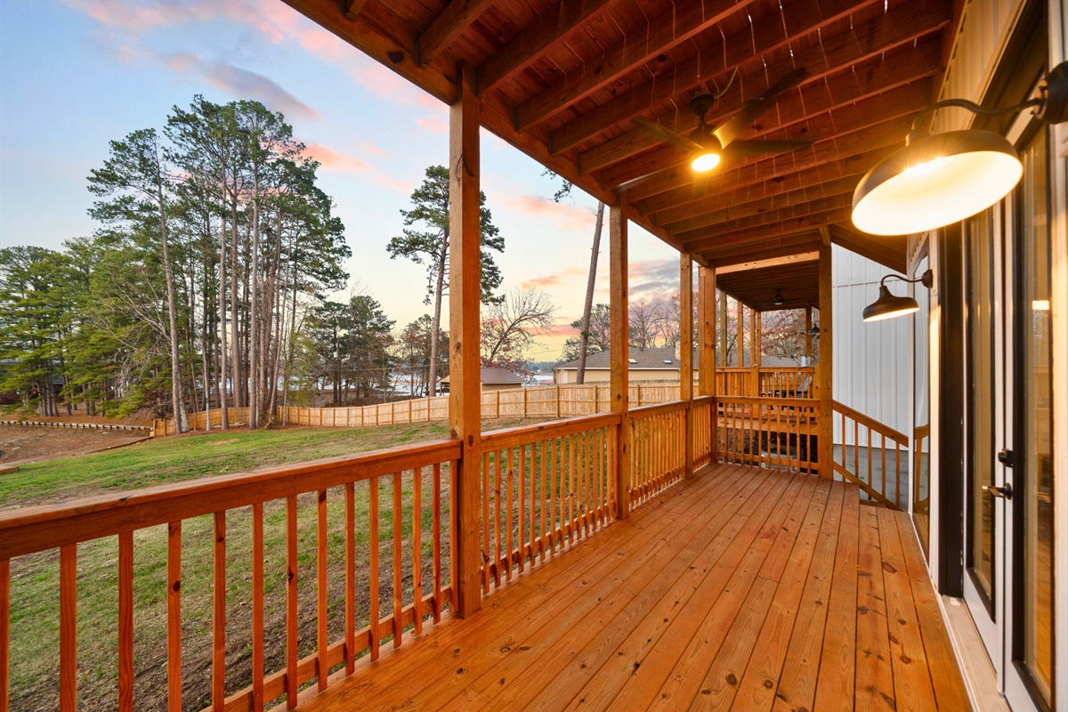 The deck offers a simple place to step outside and enjoy fresh air and water views.
