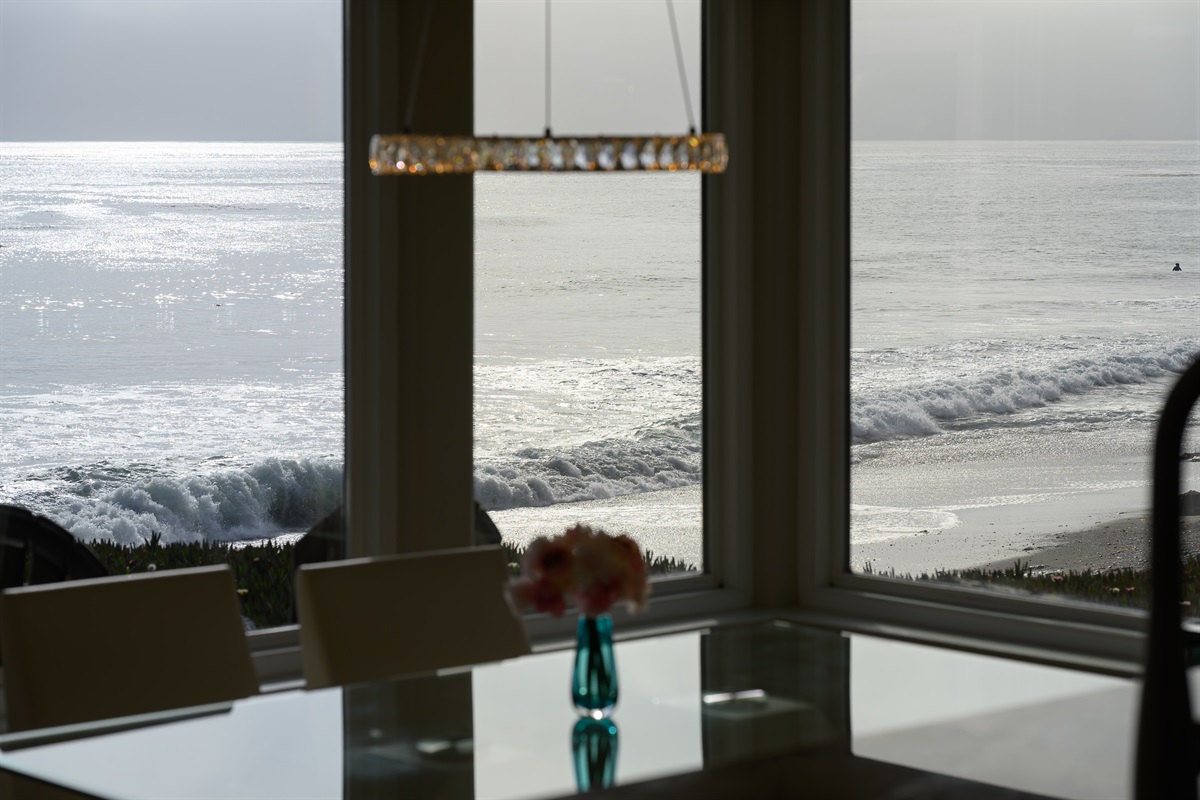 Sparkling ocean from the dinning area