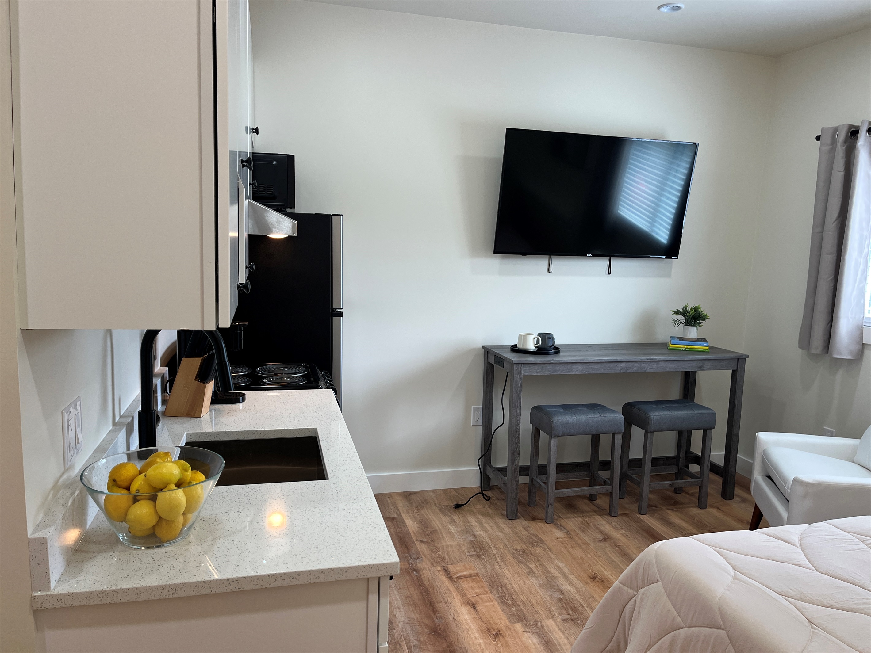 Kitchen and living area