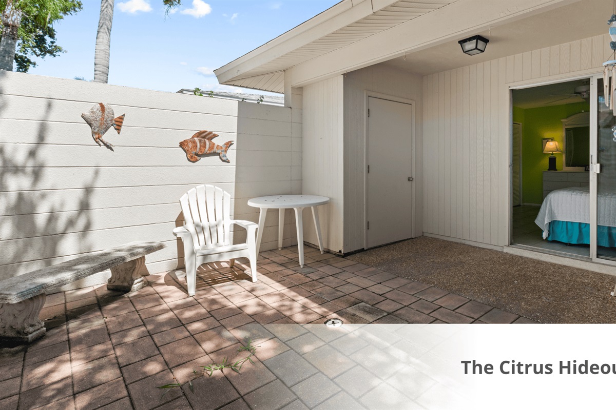 Gated Patio off of Guest Room