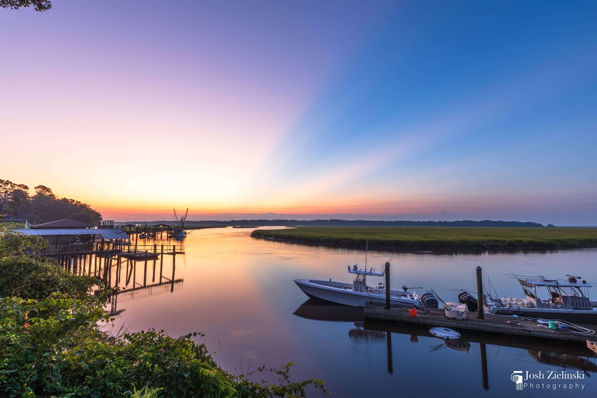 Walk down to the marsh front for sunrise, you won't be dissapointed!