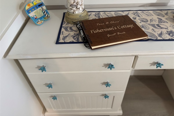 Don't forget to sign the guest book in the guest bedroom