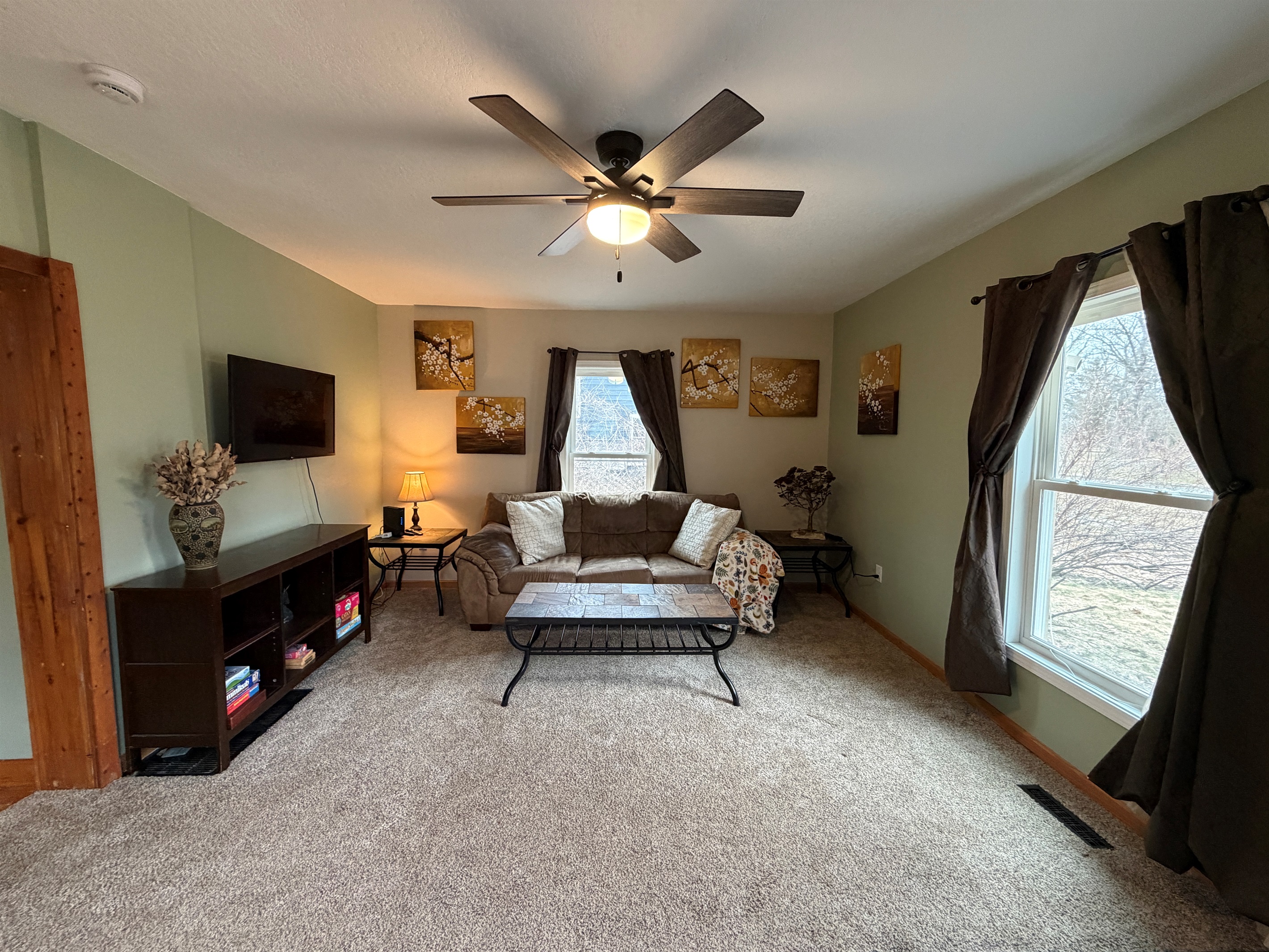 There's plenty of seating, but if you happen to need more, there are extra folding chairs in the laundry room.