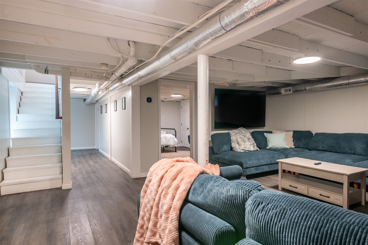 A large, inviting lounge with plenty of room to stretch out and relax.