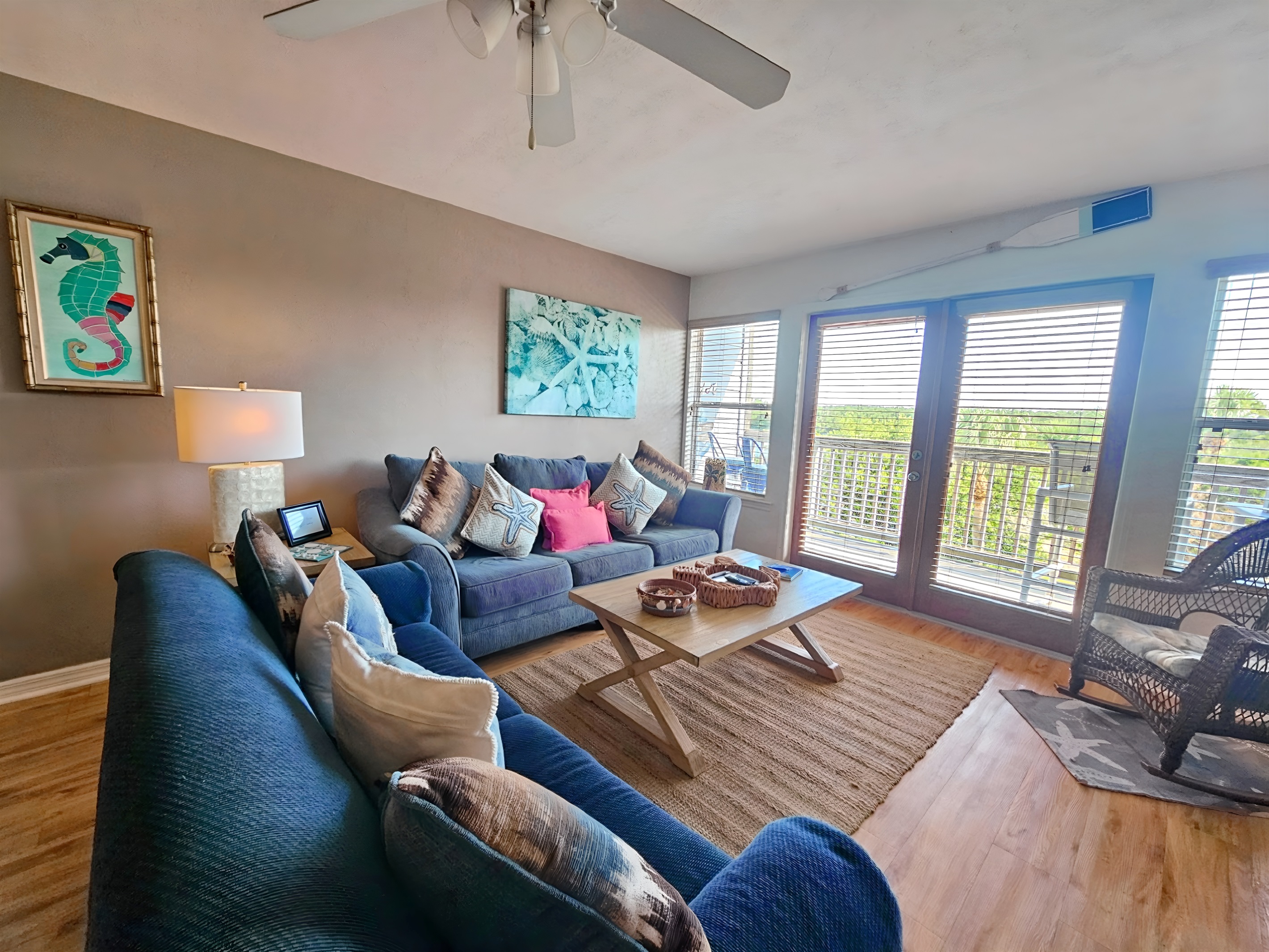 Spacious Living Room with Bright Open Windows