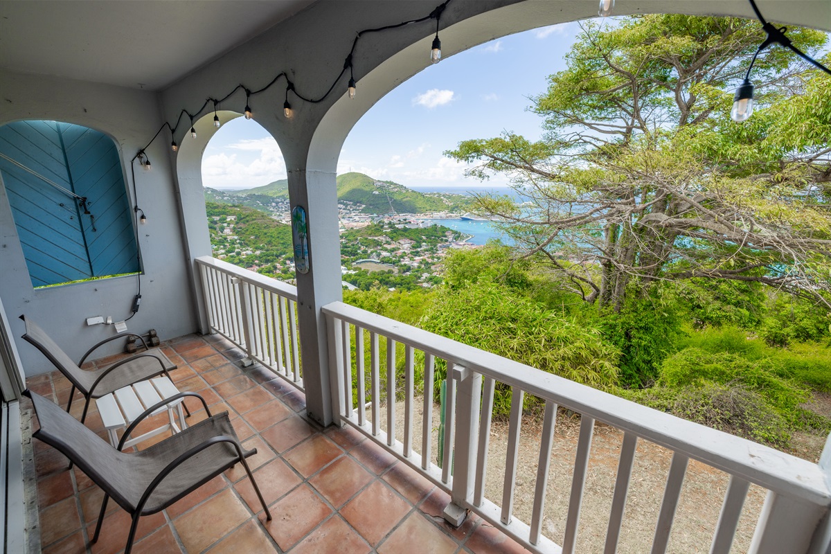 The private balcony from Guest suite 5