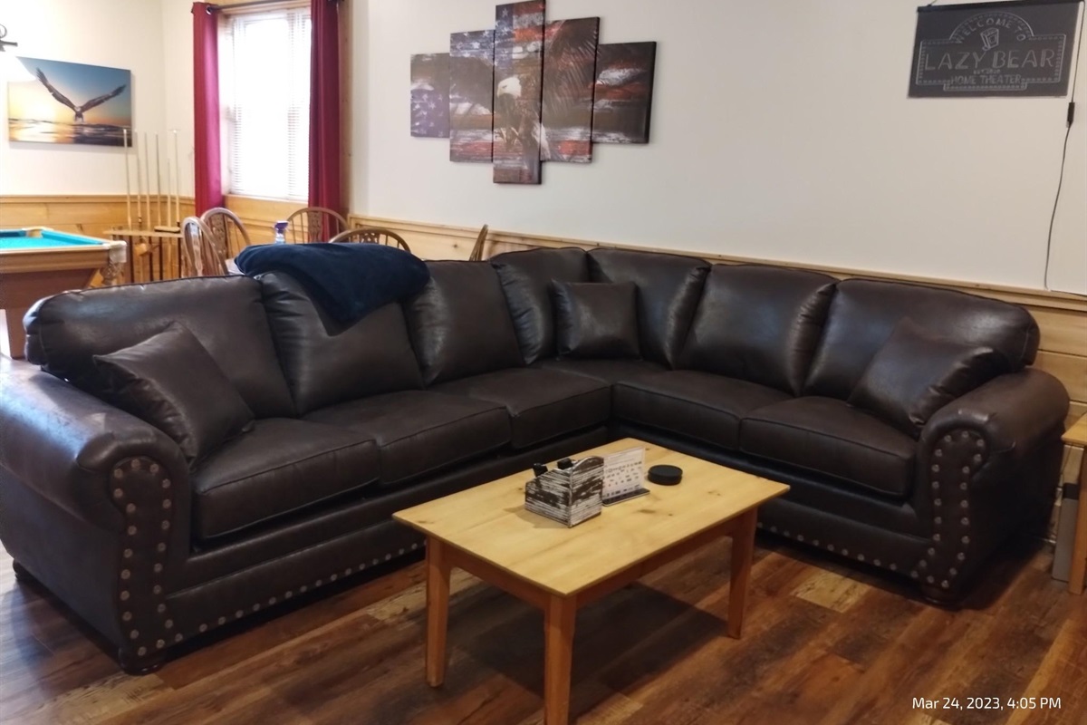 Large sleeper sofa in Game Room