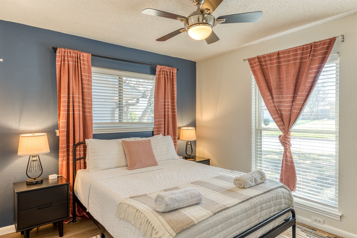 Masculine queen bedroom