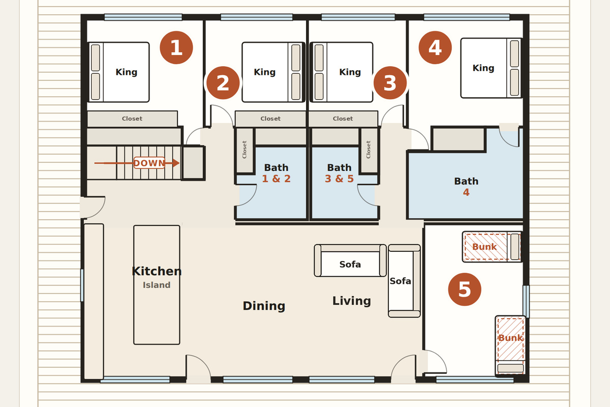 Main level floor plan