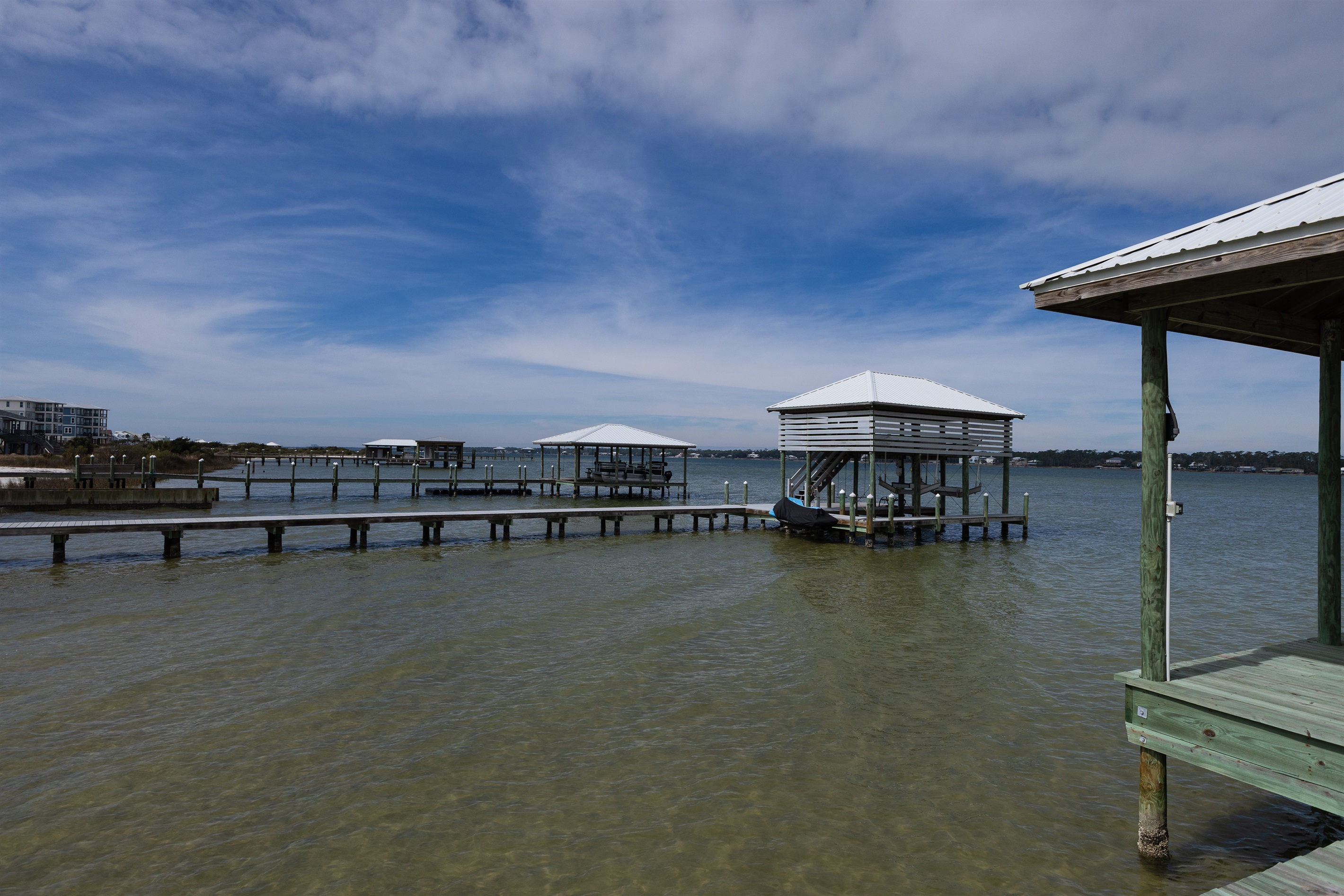 Private Dock and Beach on the Little Lagoon