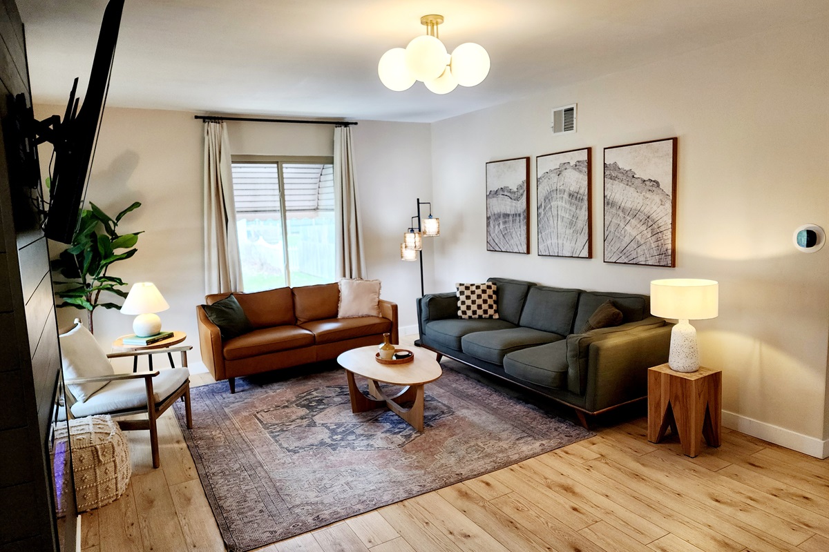 Modern updated living room