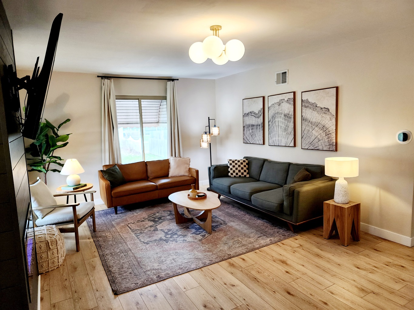 Modern updated living room