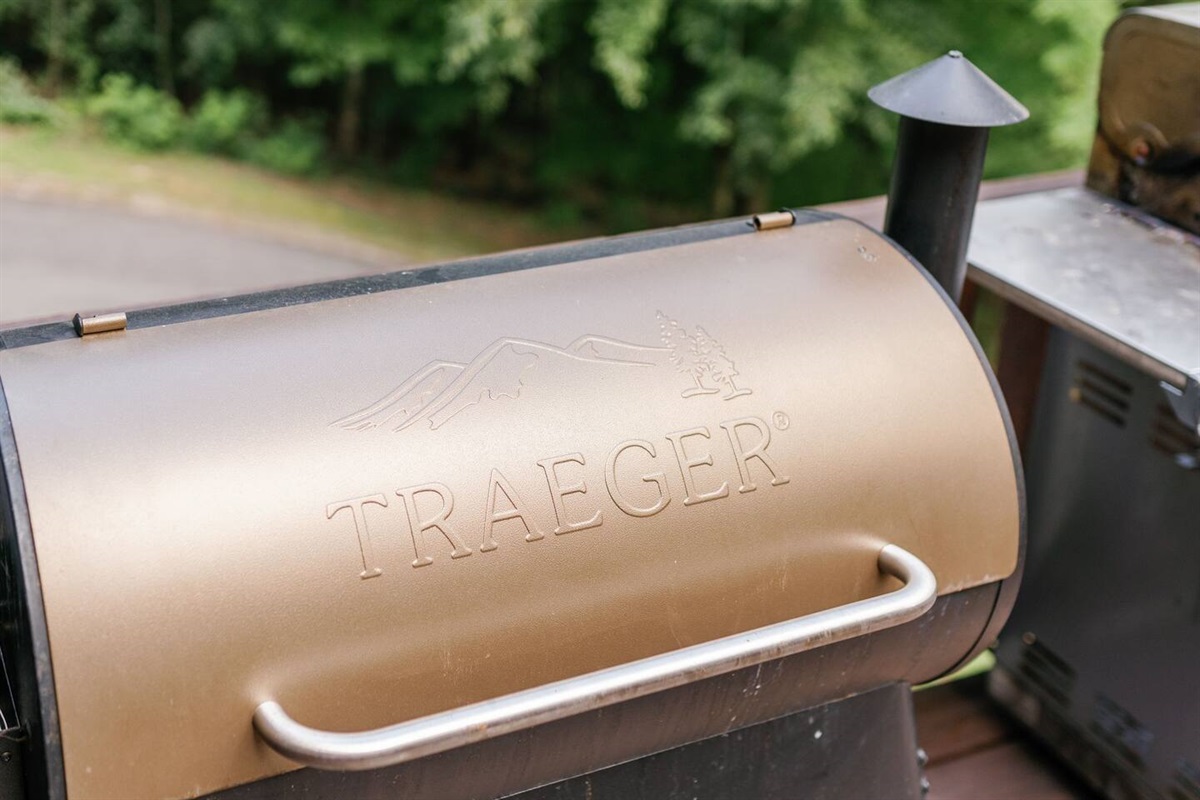 Traeger grill for all the smoking and grilling! Just BYO pellets