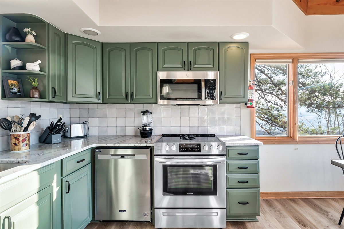 Remodeled kitchen with all new stainless appliances