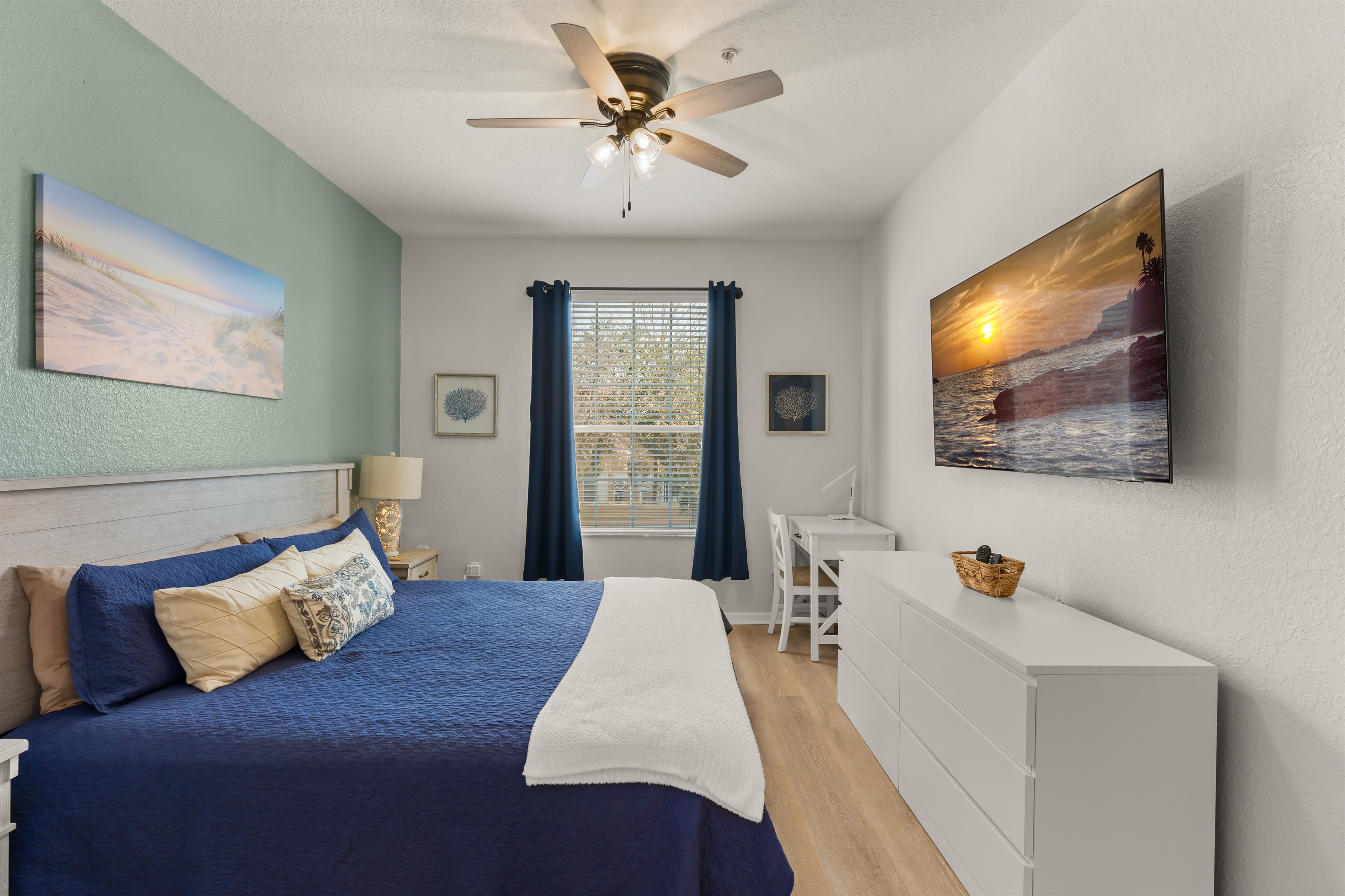 Primary King Bedroom with mobile workspace