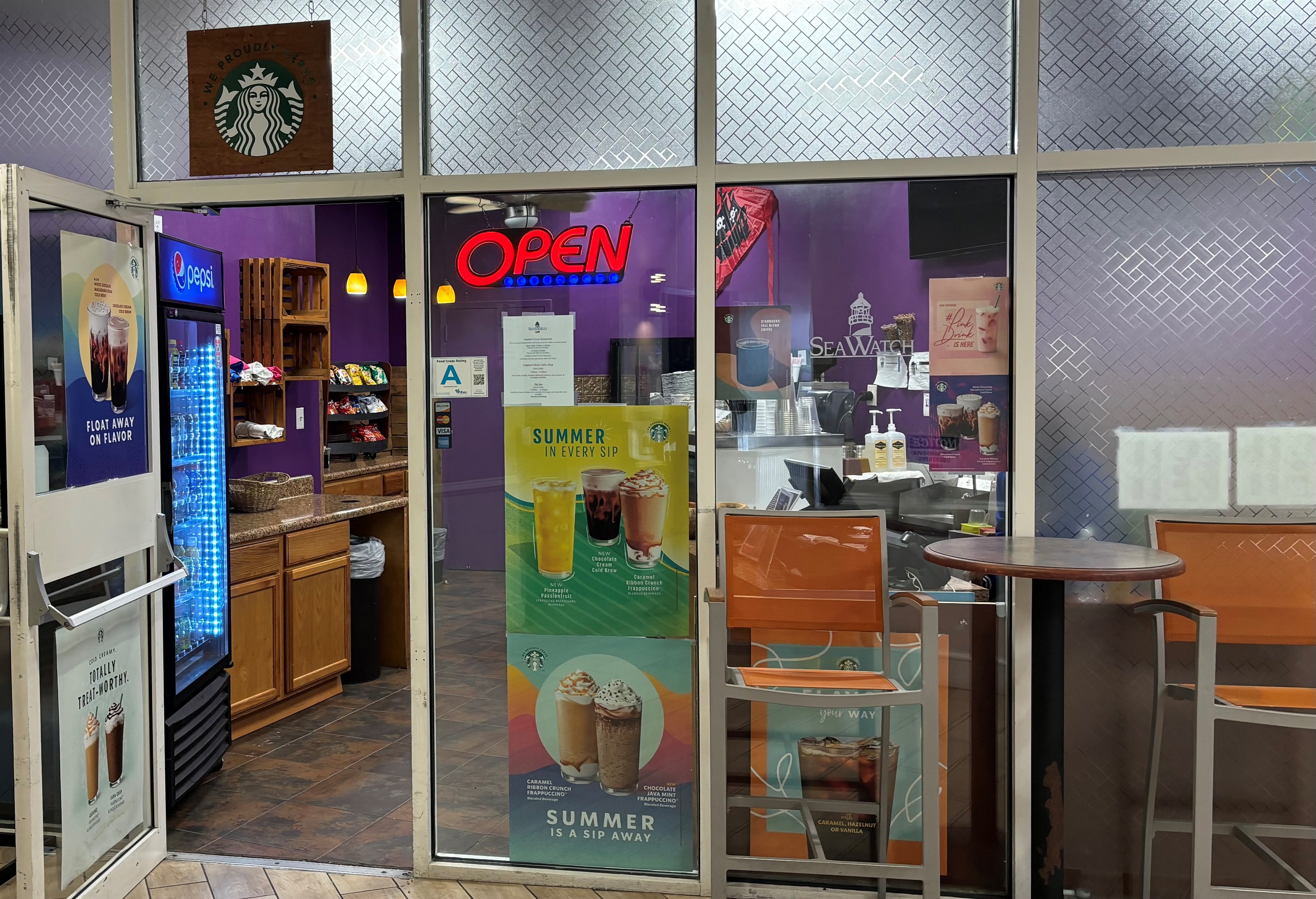 Coffee shop in the North Tower. 