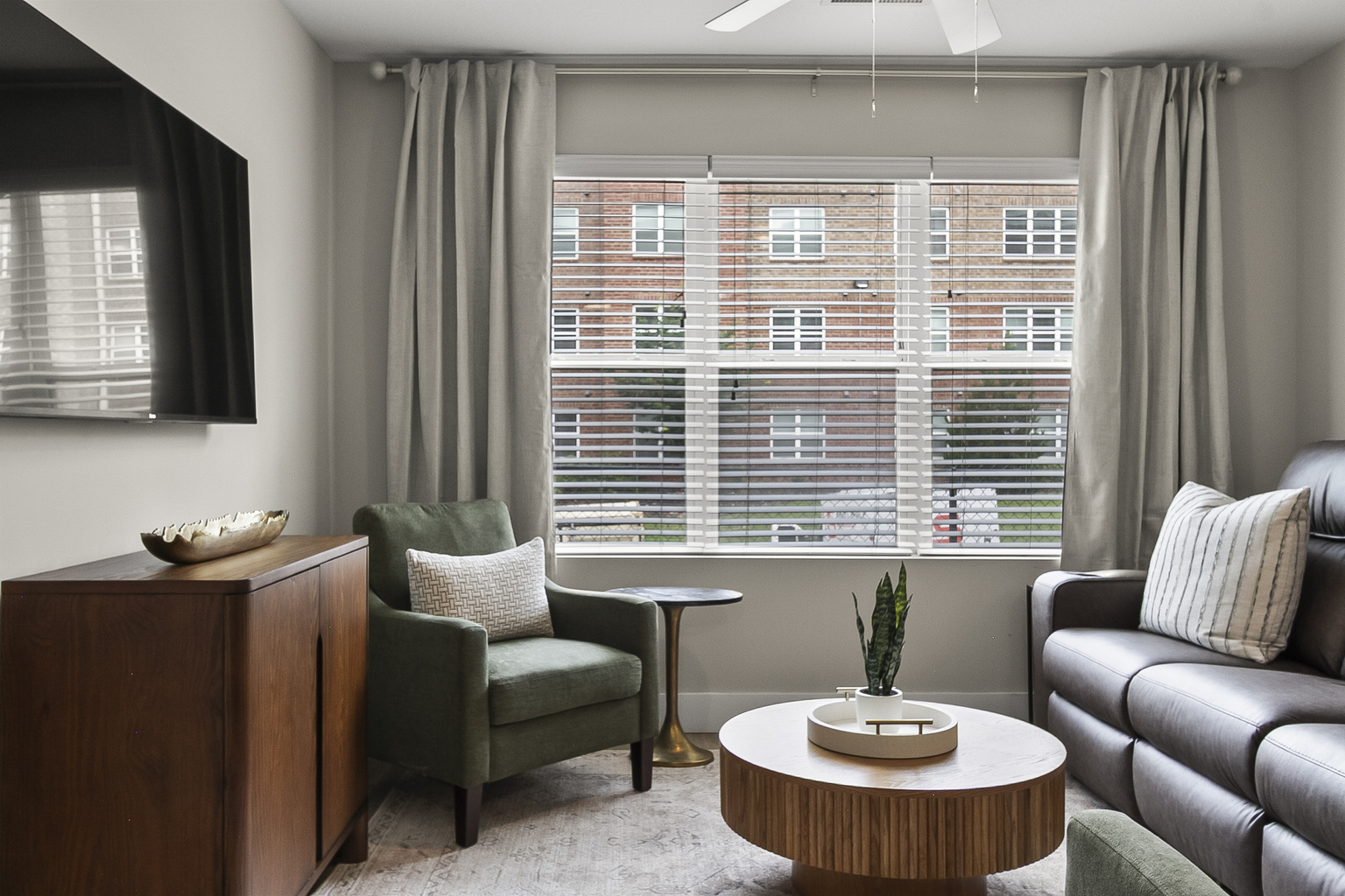 Living Room with Reclining Couch