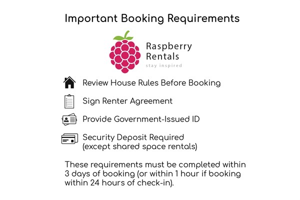 Important Booking Requirements Also Shared in Property Description