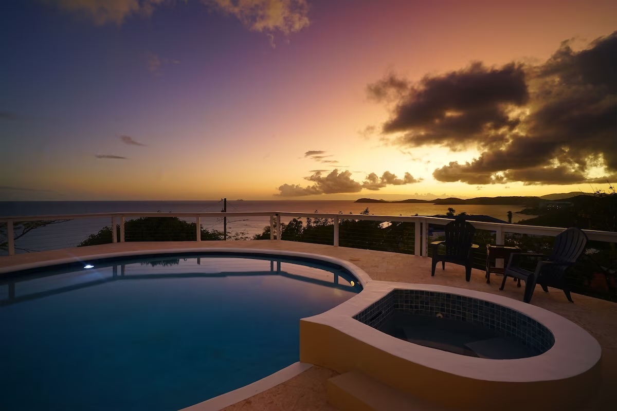 The sun drips down behind the clouds into the horizon - we could watch it every night.