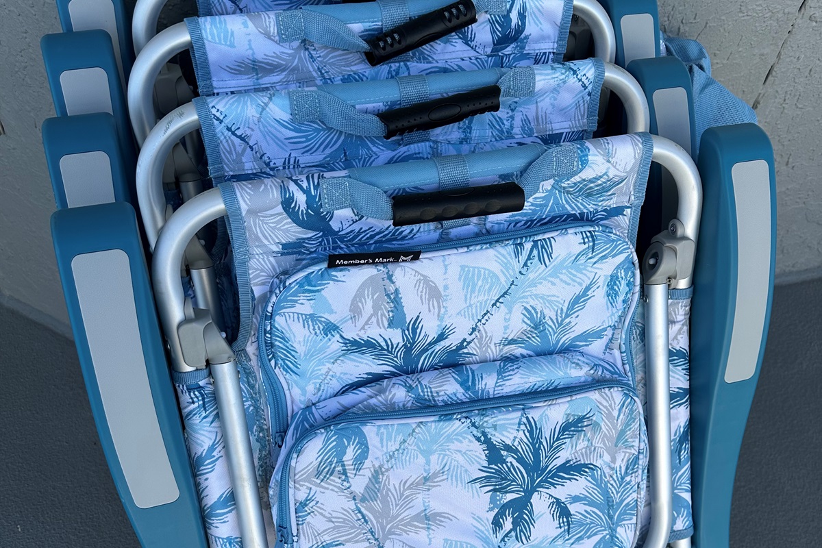 Beach chairs on the balcony for your use.