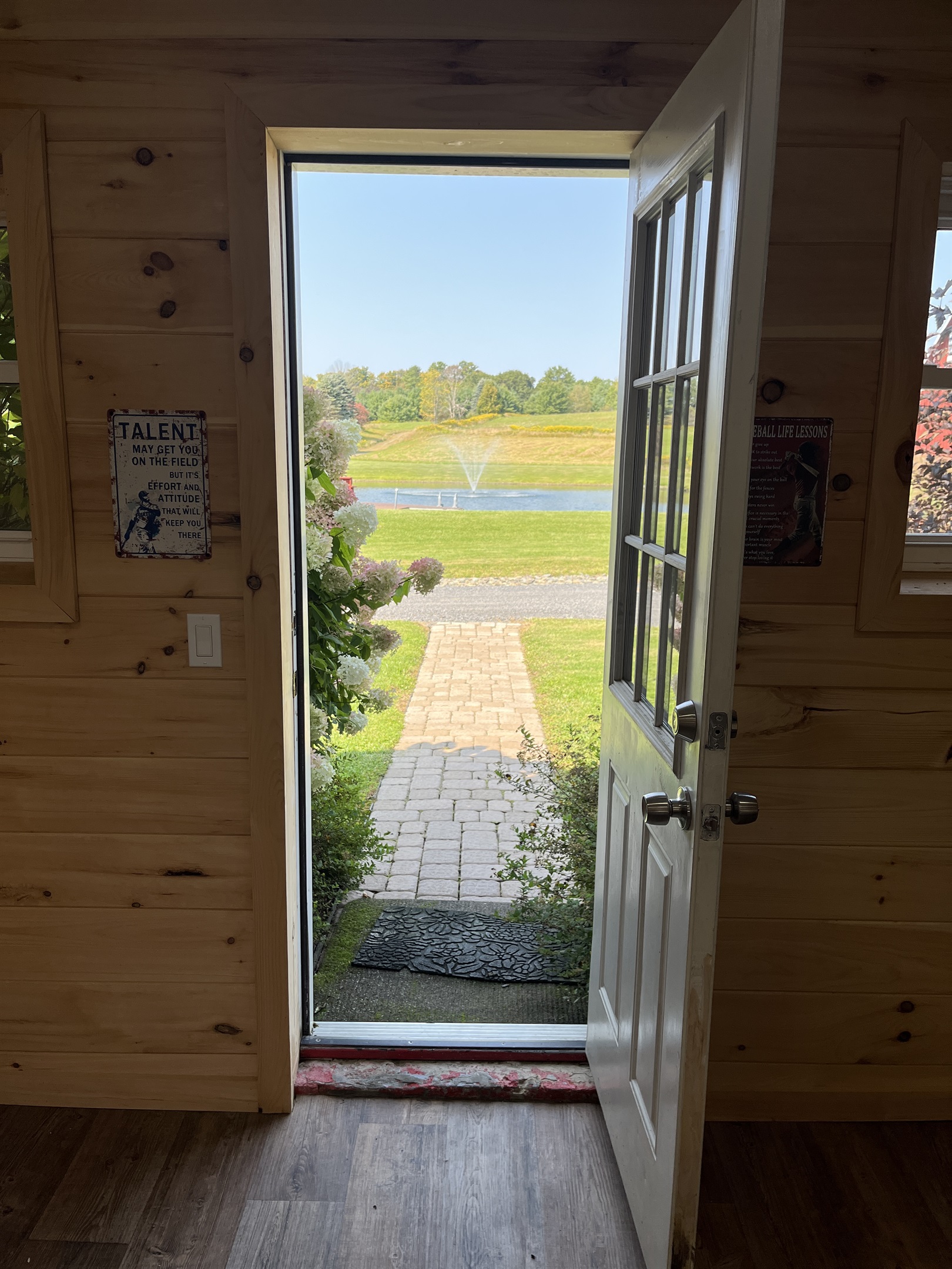 Pond view from TV room