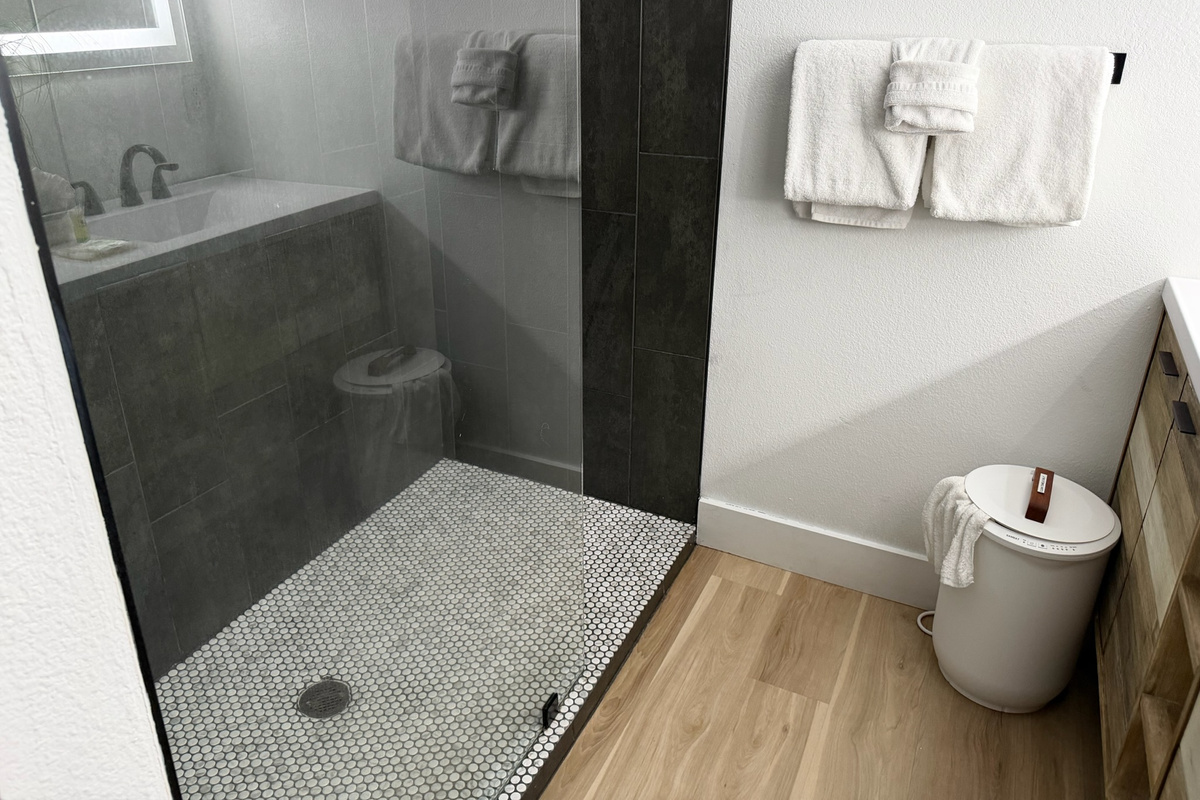 Large walk-in shower