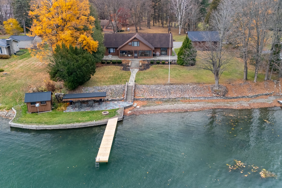 Aerial view of main house