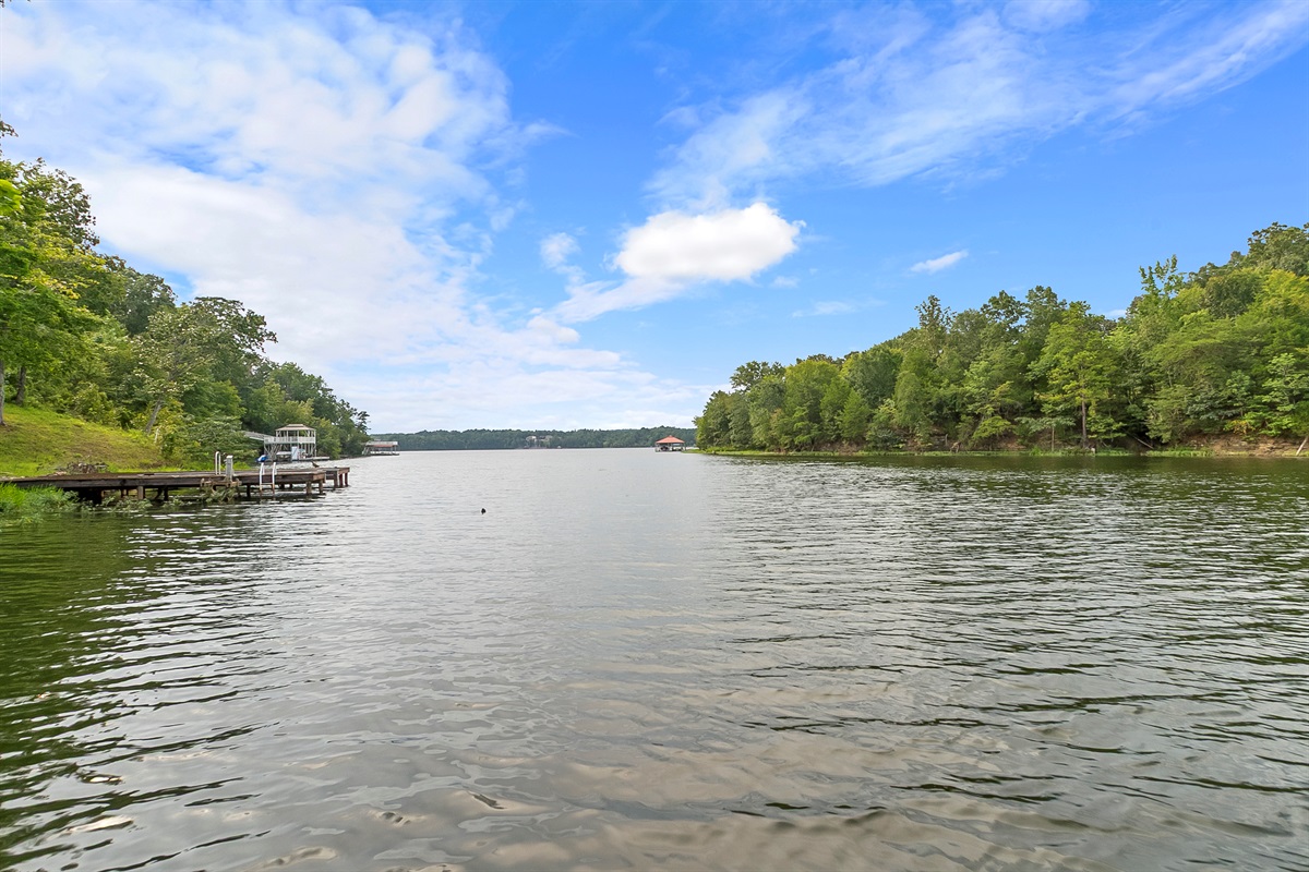 View from the Boat Dock l Clear Cool Water Perfect for Cannonballs and Family Swimming