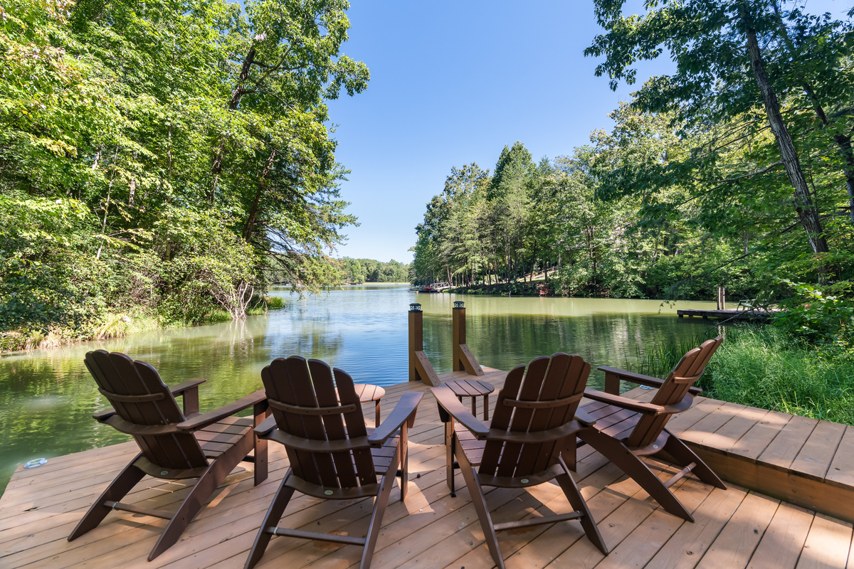 View of the lake from the dock.