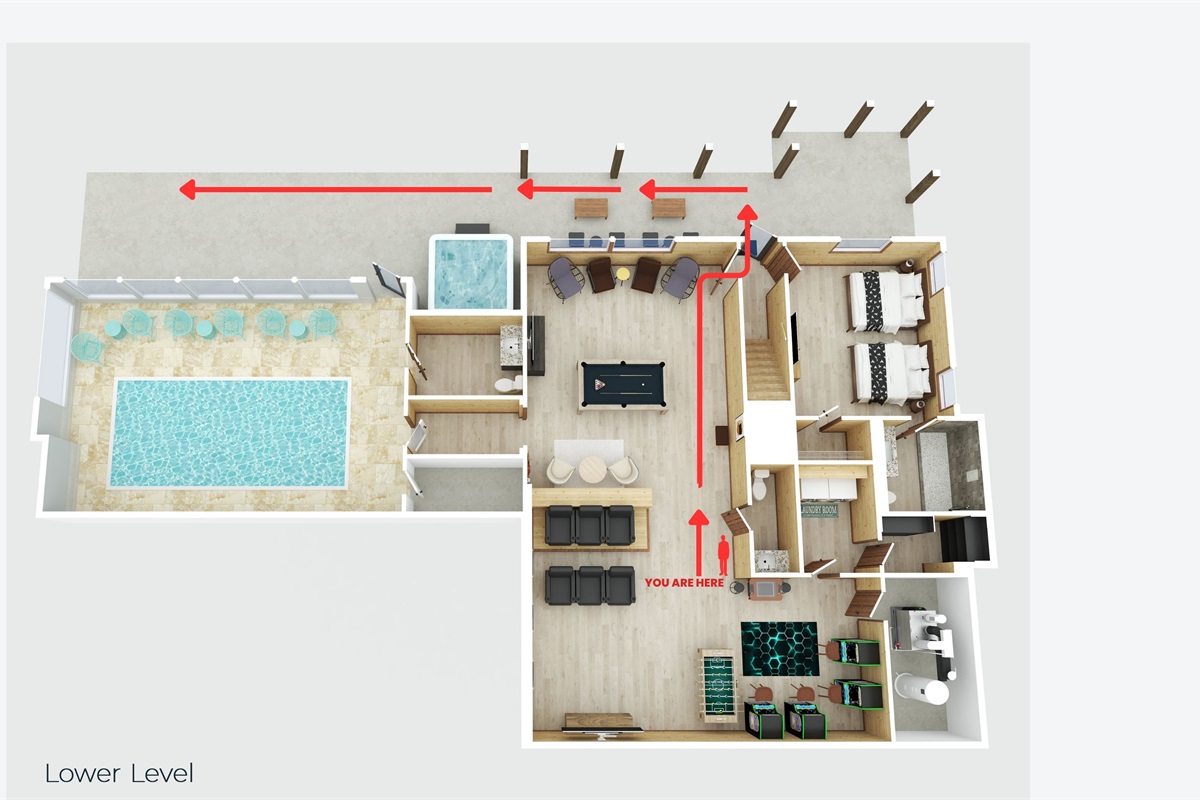 Lower Level floor map