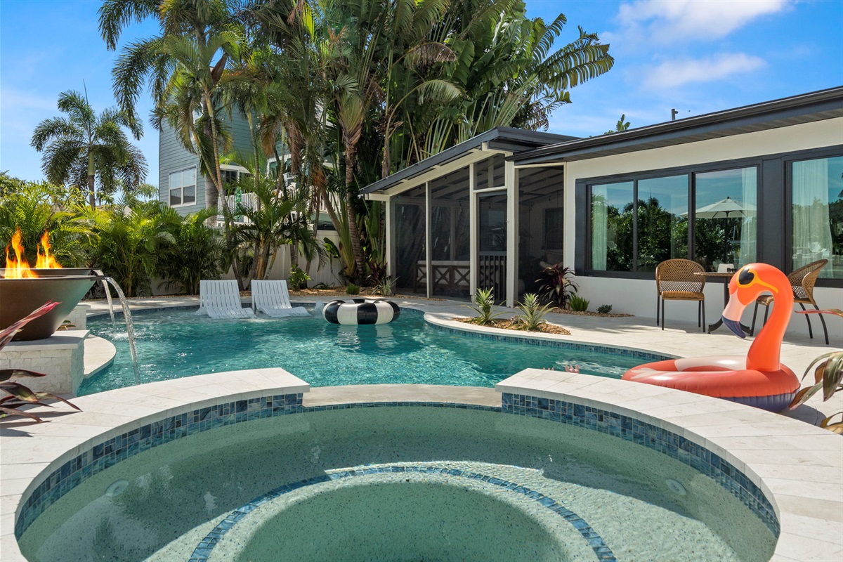 "The pool was immaculate and being on the water allowed us to catch fish, see manatees, and All the water and beach toys made everything fun and the home had a wagon and umbrella for added ease.