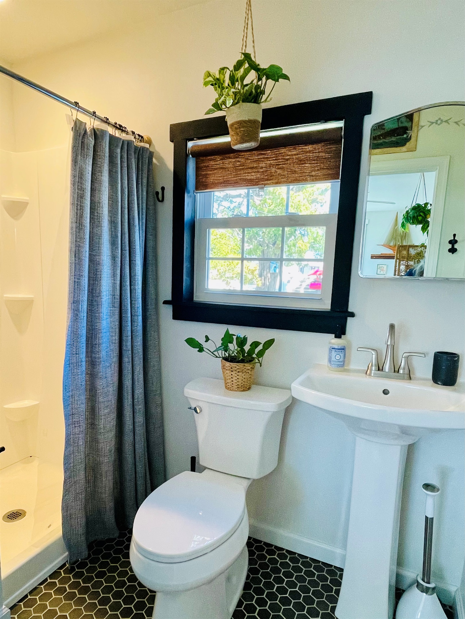 Bathroom, stand up shower. 