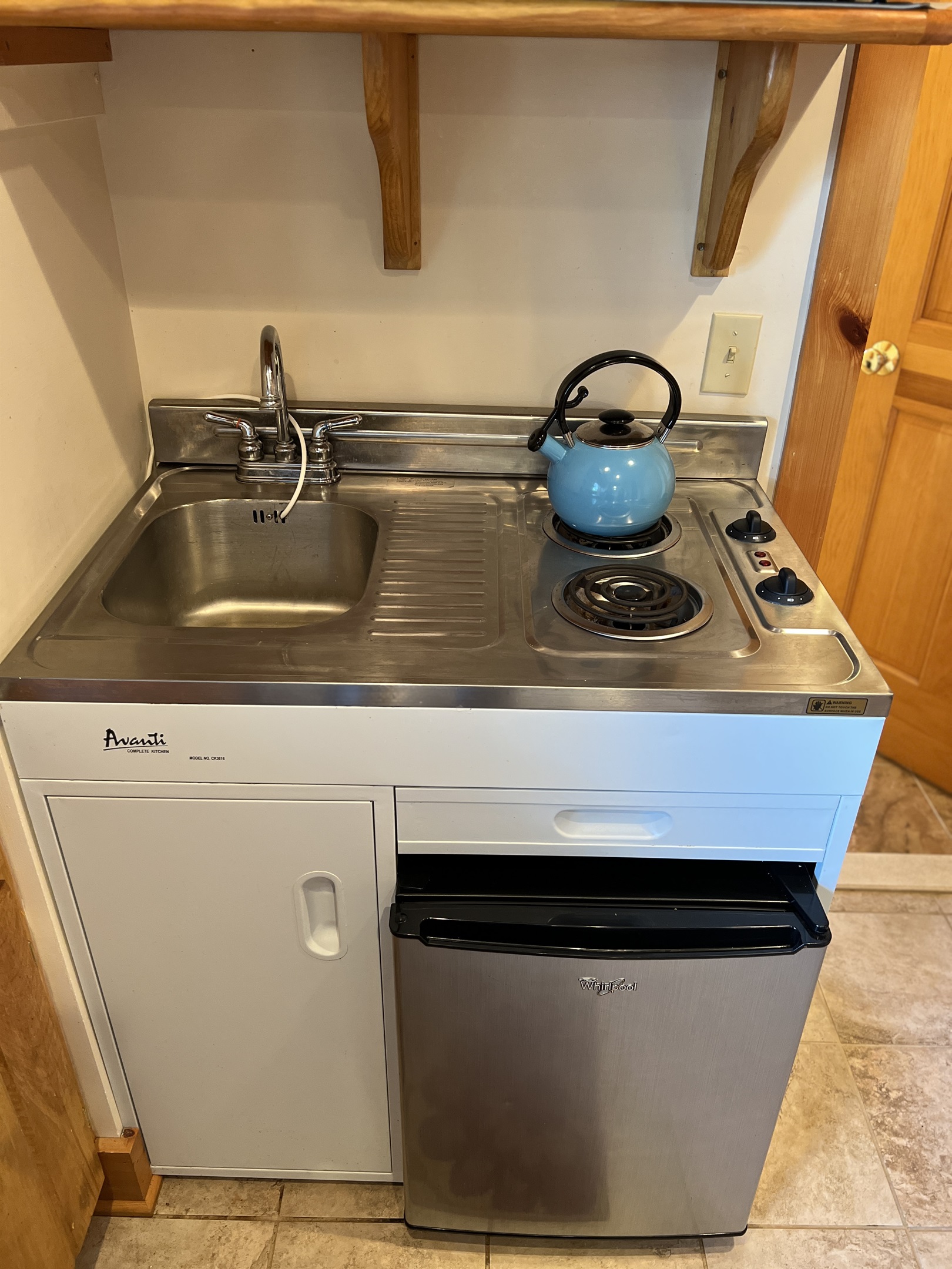2 burner electric stove top and sink