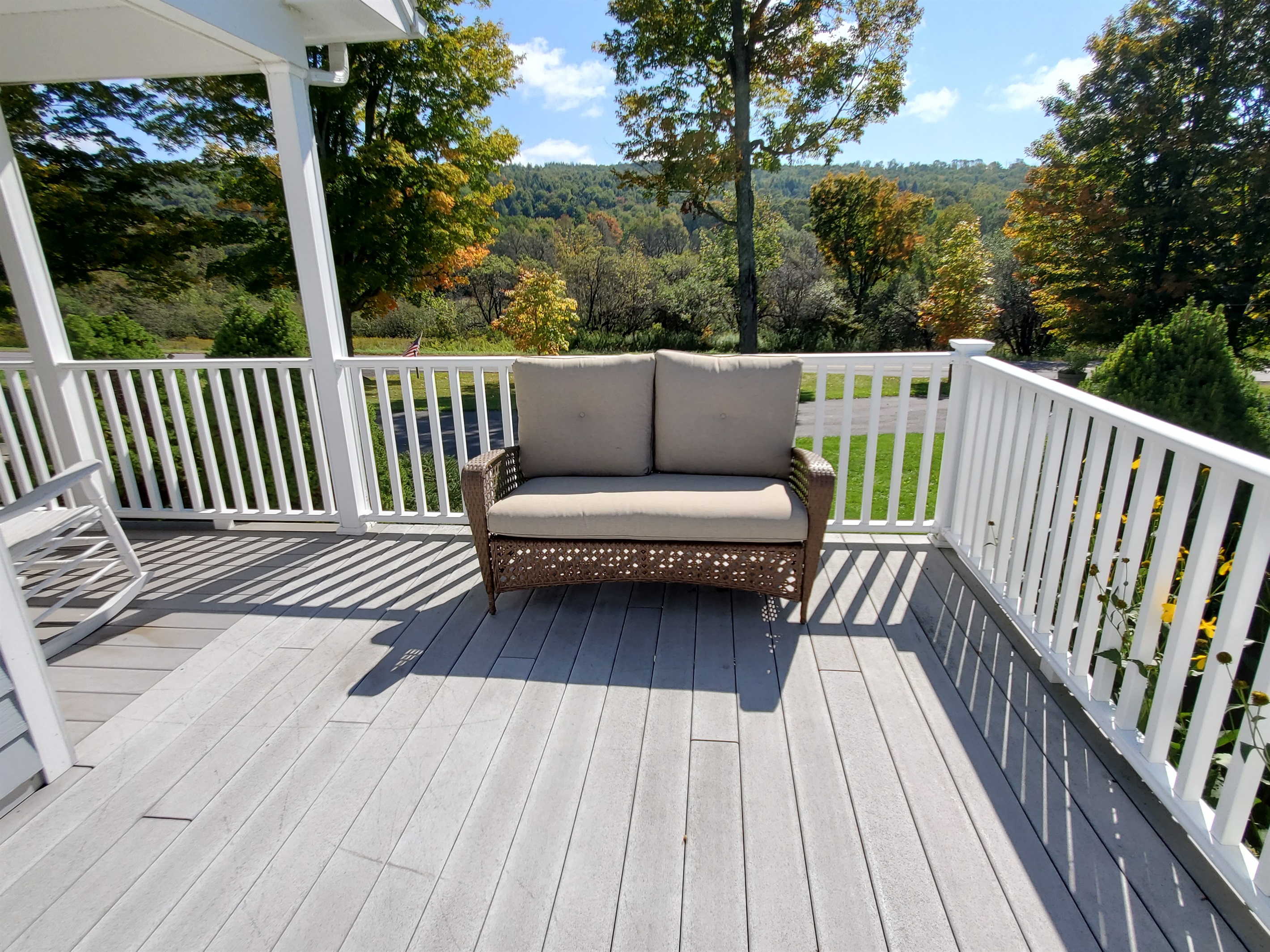 Open portion of wrap around porch