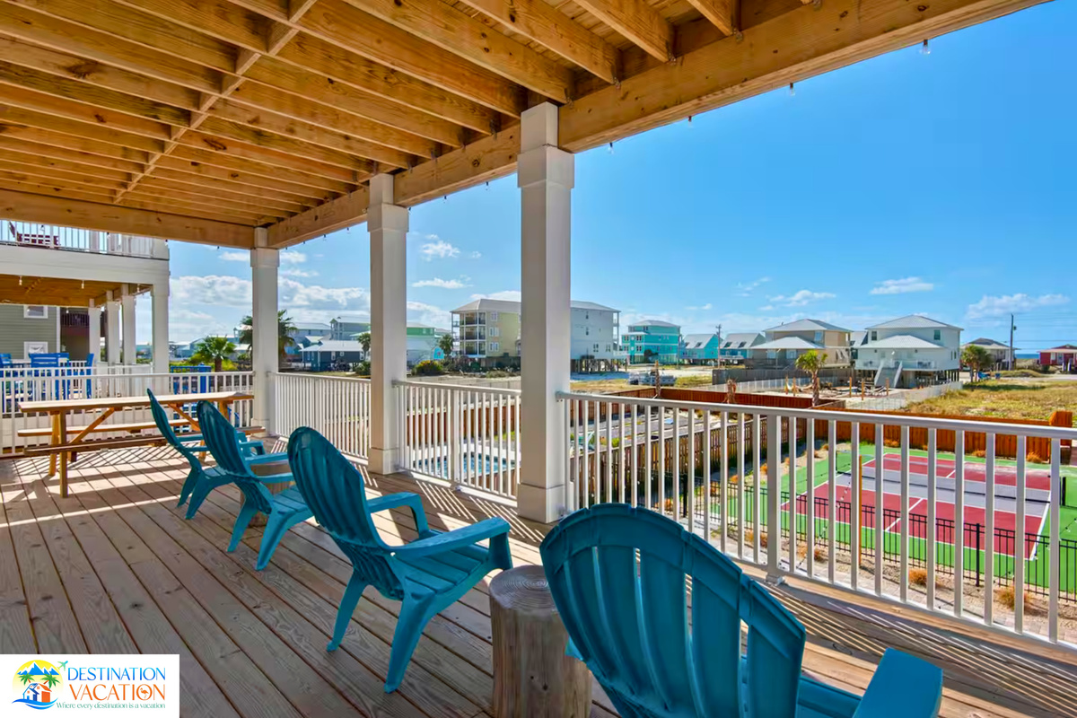 Outdoor seating creates the perfect gathering spot.