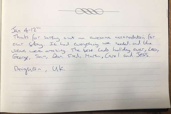 GUEST BOOK ENTRIES