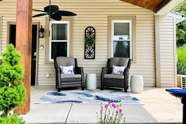 Sip your morning coffee and watch the sunrise from the front porch.