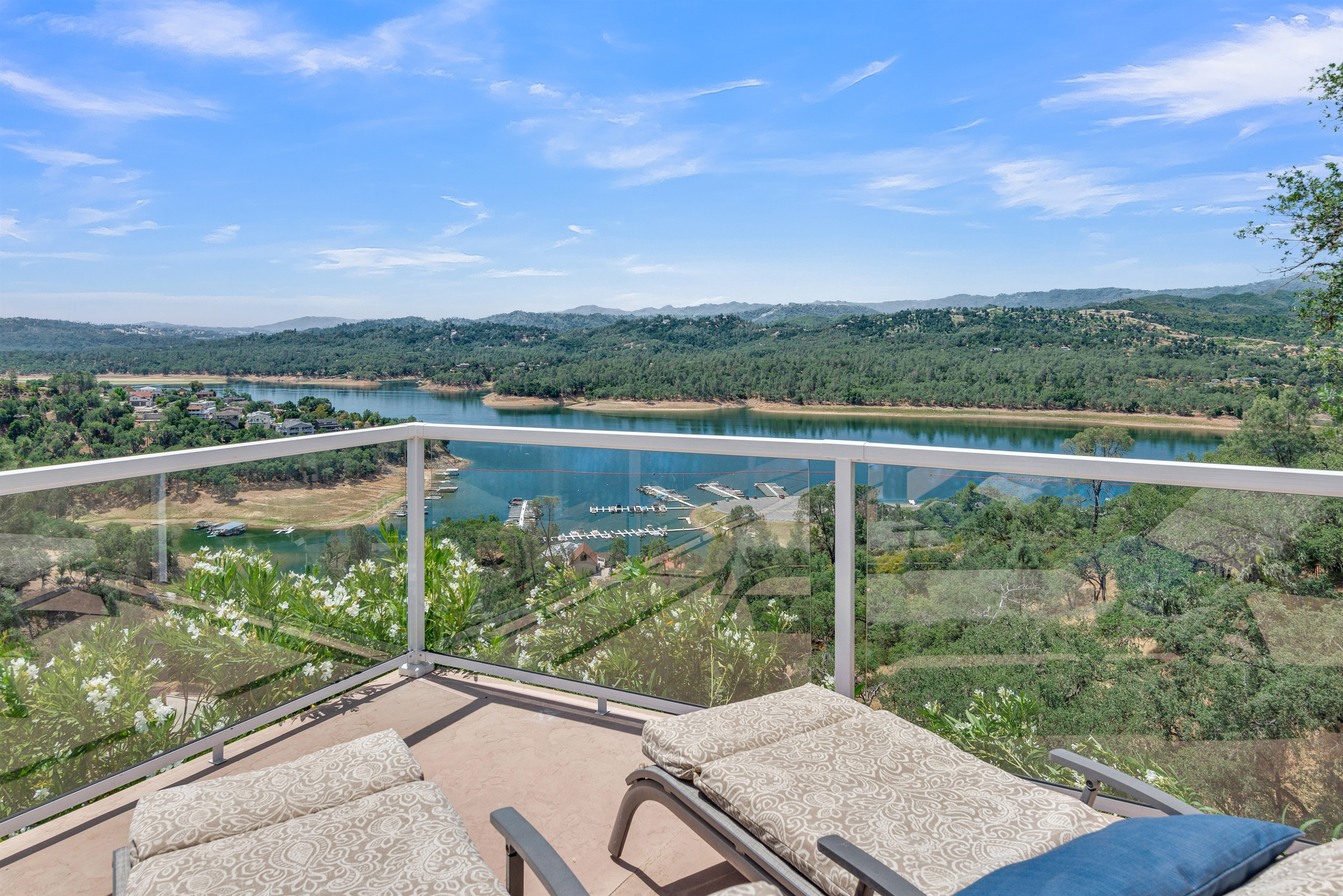 Glass railings so your view isn't obstructed at any time