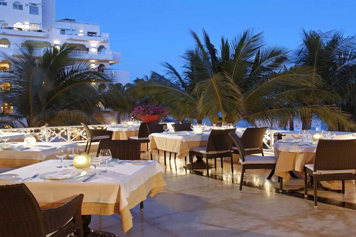 Outdoor Dining at Pueblo Bonito Rose, Vacation Travel Exclusives