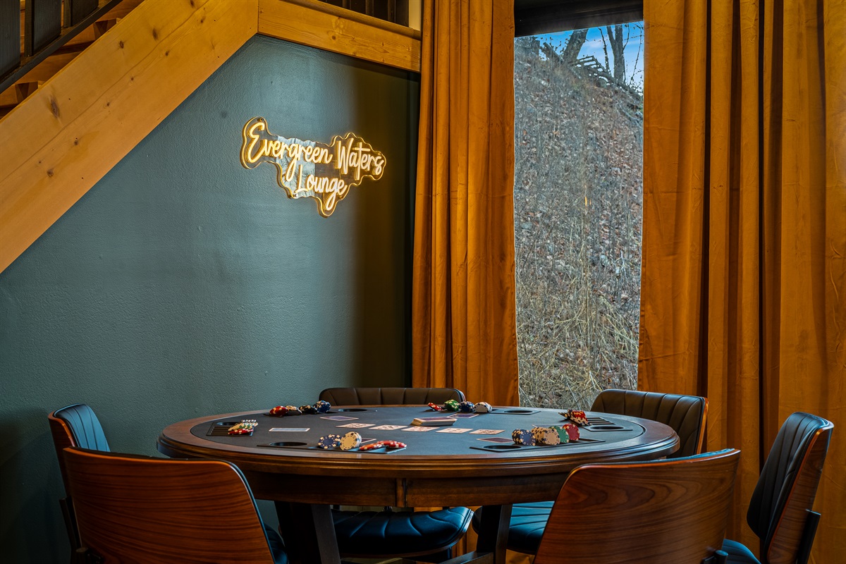 Poker table setup for game night