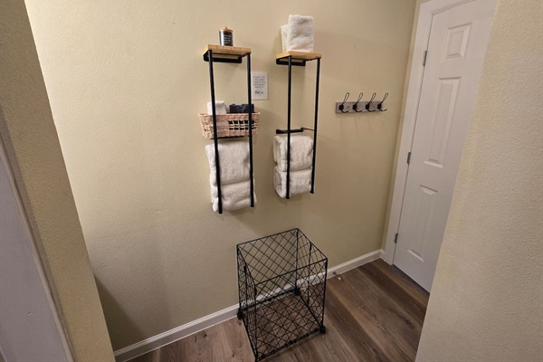 Downstairs bathroom - makeup towels provided.