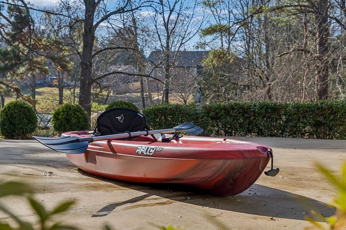 Two Kayaks with access right from the Lake Front backyard