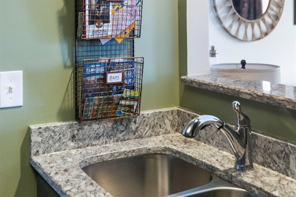 You can view the river from the kitchen