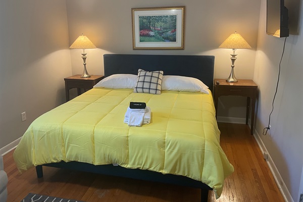Primary suites with king beds, Smart TVs, and ensuite baths for privacy and comfort.