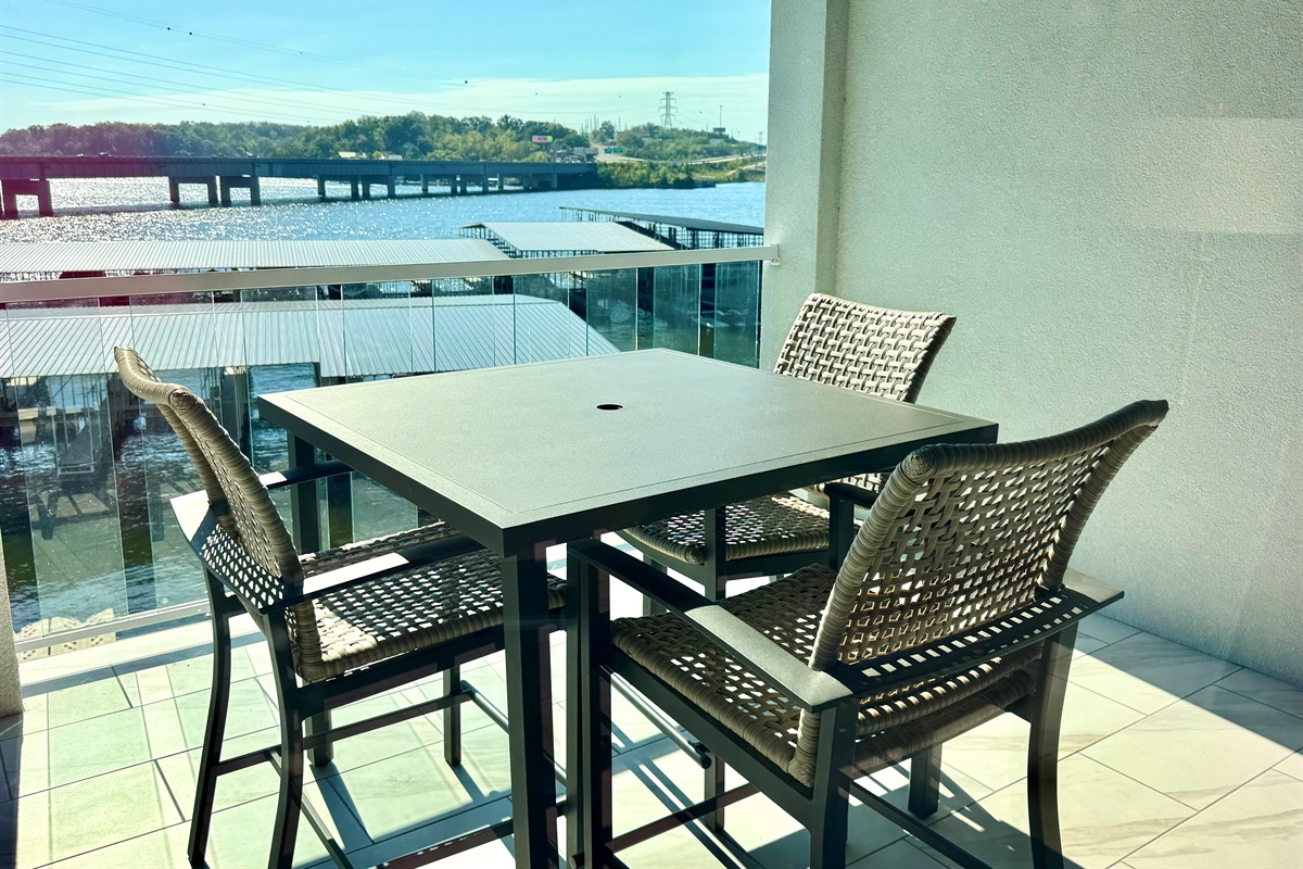 Outdoor seating on balcony