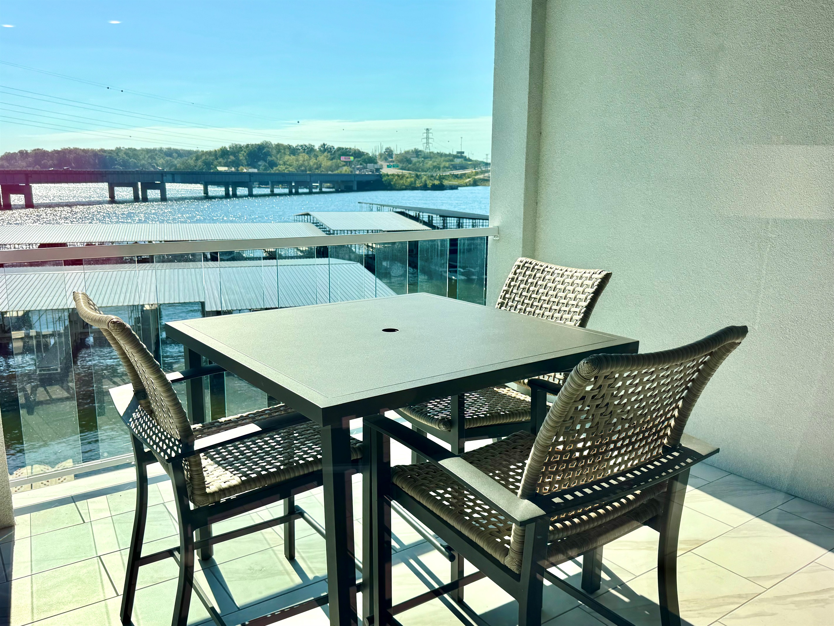 Outdoor seating on balcony