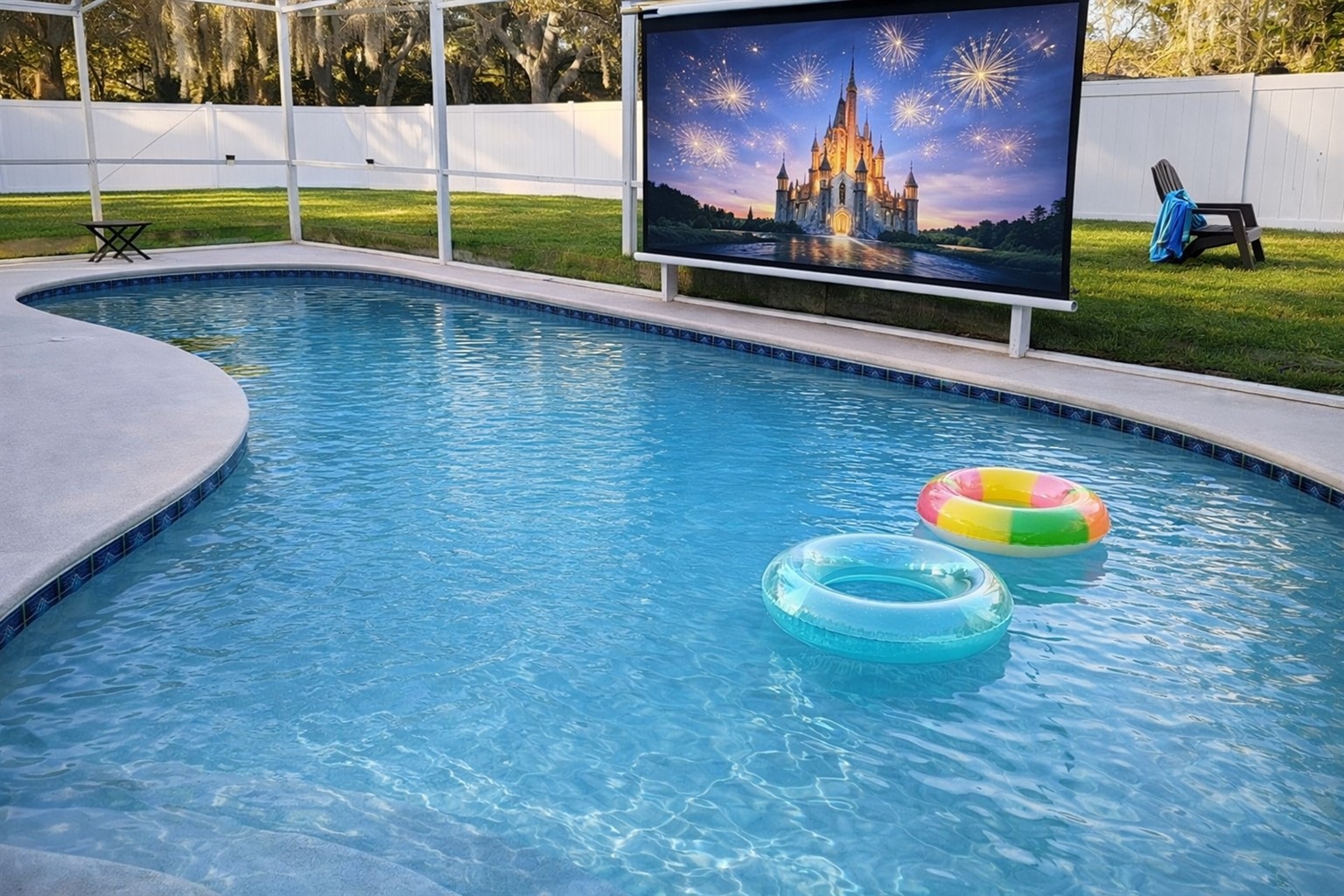 Welcome to Amazing Disney Star Wars Villa - Enjoy a relaxing swim while watching movies on the outdoor poolside cinema